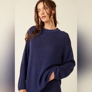 NWOT FP Beach Malibu Sweater Size Large in Oceana Blue